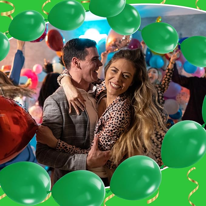 Link Balloons 6 Inch - 100 Pcs Quick Link Balloon Latex Linking Balloons Connected Linkable Balloon Birthday Wedding Party Decorations(Green)