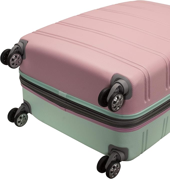 Rockland Melbourne Hardside 2 Piece Expandable Spinner Wheel Luggage Set, (20"/28"), Mint