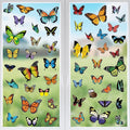 79PCS Colorful Butterfly Window Clings, Butterfly Decorations, Double Sided Window Decals to Prevent Bird Strikes, Multi Patterns Colors Butters Stickers for Home Decor Glass Door