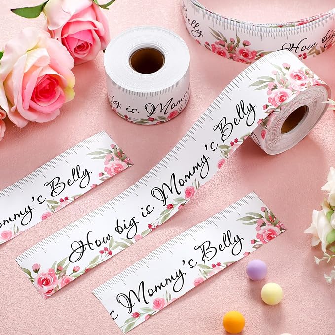 Ctosree How Big Is Mommy's Belly Baby Shower Guessing Game Baby Shower Games Girl Gifts for Winners Measure Decoration Ideas