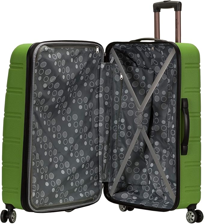 Rockland Melbourne Hardside 2 Piece Expandable Spinner Wheel Luggage Set, (20"/28"), Green
