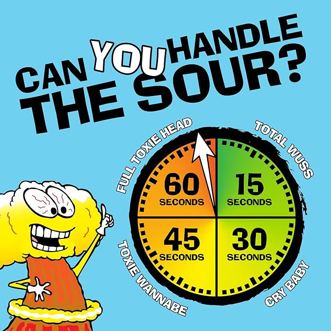 TOXIC WASTE - Nuclear Fusion Hazardously Sour Candy - Raspberry-Lemon, Pineapple-Passionfruit, Grape-Strawberry, Banana-Blueberry, & Orange-Apple Flavors - 1.48 oz. Drums - 3 Pack