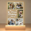 Personalized Birthday Gifts for Mom from Daughter Son, Custom Picture Frames with Photo, Customized Photo Frame with Night Light, Personalized Mothers Day Gifts for Mom Baby Kids Family