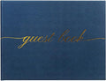 Elegant Wedding Guest Book - Perfect for Wedding Receptions, Baby Showers, Birthdays and Special Events - Polaroid Guest Book with 110 Lined Pages for Sign-In and Photos -Hardcover (Midnight Blue)