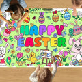 Easter Giant Coloring Poster/Tablecloth, Crafts for Kids, 30 x 72 Inches Jumbo Coloring Banner, Versatile Paper Table Cover for Easter Party Favors, Wall Decoration
