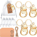 CHENGU Popping Bottle Openers Baby Shower Return Favors for Guests Bottle Opener Decorations and Souvenirs with Organza Bags Thank You Tags for Theme Party Favors (Key Chain Style,73 Pieces)