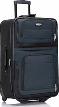 Travel Select Amsterdam Softside Expandable Luggage with Rolling Wheels, Navy, 25-Inch Medium