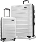 Samsonite Omni 2 Hardside 2 Piece Set - Includes Global Carry-On & Large Checked Suitcases - 360° Dual Spinner Wheels - Integrated TSA Lock & Expansion - Amazon Exclusive - Birch White