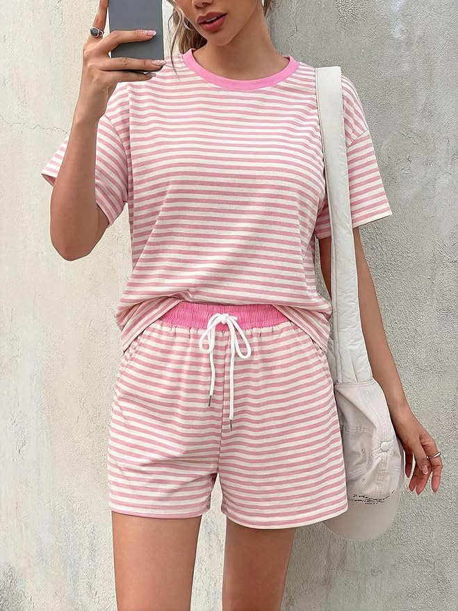 VILOVE 4th of July 2 Piece Sequin Outfits Women 250 Anniversary Usa Shirts and Short Sets Casual Patriotic Shirt Summer Set