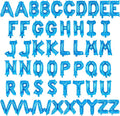 52 Pcs Blue Letter Balloons,16 Inch Foil Alphabet Letter Balloons,Letter A-Z Balloon Banner Custom Phrase Balloon for Birthday Party Wedding Anniversary Decoration (Blue 52pcs)