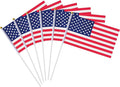 OHOME 4th of July Decorations - 12 Pack Small Mini American USA Flags on Stick Fourth of July Decorations - Red White Blue Fourth of July Accessories Patriotic Party Favors Supplies Outdoor Indoor
