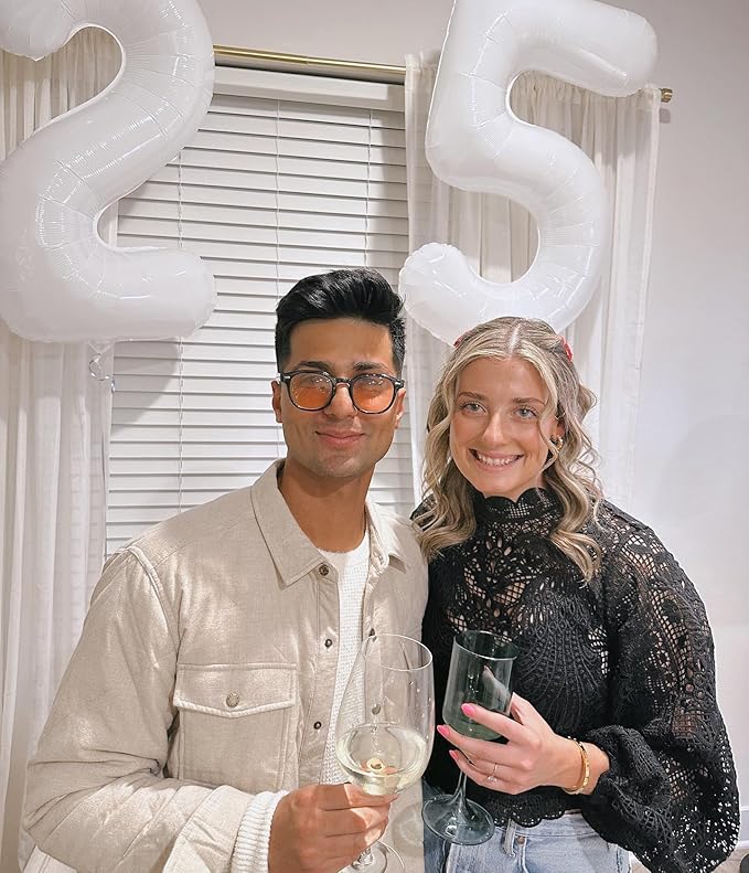 White Number 19 Balloon 40 inch, 19 Number Balloons, 19th White Birthday Decorations for Girls Boys 19 Year Old Party Supplies