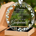 HEXMOZ Godparents Proposal Gift - Will You Be My Godparents Ornament - Godparent Gifts for Baptism, Catholic Godparent Ornament, Present from Godchild - Acrylic Christmas Ornaments 2026