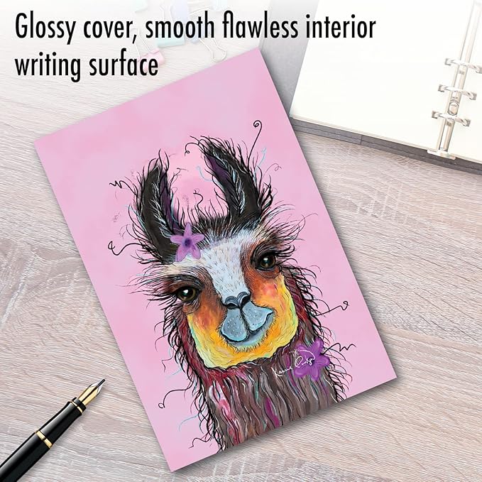 NobleWorks Birthday Greeting Card with 5 x 7 Inch Envelope (1 Card) Bday Wiry Wildlife - Llama C10324EBDG