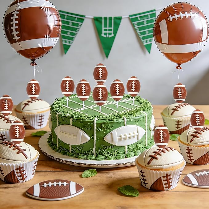 Football Candy Bulk 24 Packs, Big Game Party Football Lollipops for Football Party Favors, Birthday Favors, Team Sports Events and Championship Treats, Sports Snacks, Football Goodie Bags