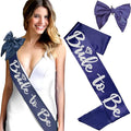 RhinestoneSash Something Blue for Bride - Navy Bridal Party Sash - Denim and Diamonds Bachelorette Party