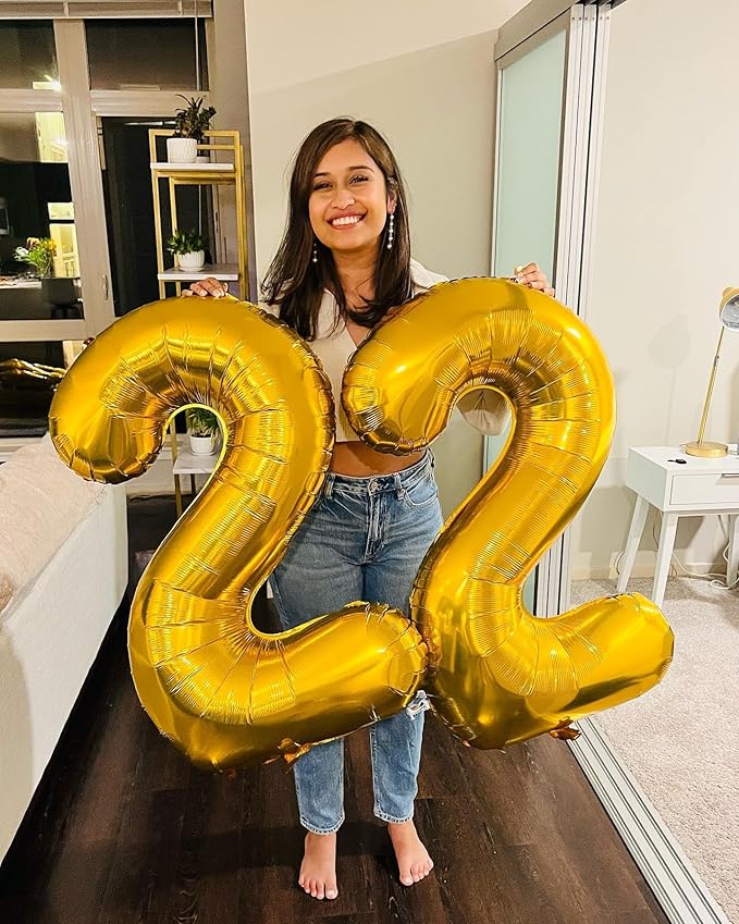 Gold Number 11 Balloon 40 inch, 11 Number Balloons, 11th Gold Birthday Decorations, 11 Year Old Girls Boys Golden Party Supplies