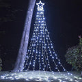 Christmas Decorations, Christmas Star Lights, 320 LED 16.4Ft Christmas Tree Toppers String Lights [8 Modes& Waterproof] for Halloween New Year Holiday Birthday (White)