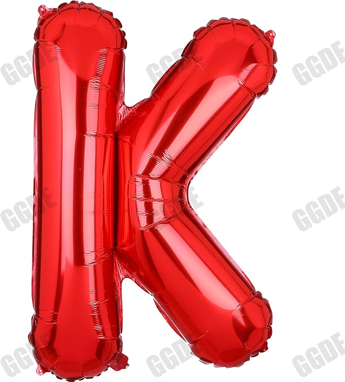 40 Inch Big Red Letter Balloons Foil Mylar Wedding Bachelorette Wedding Birthday Bridal Shower Anniversary Celebration Graduation Party Decoration Alphabet K (A-Z)