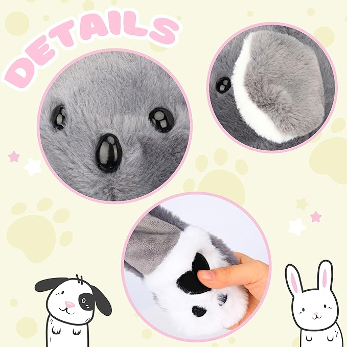 Animal Hat with Ears Moving Jumping Pop Up Beating Hat Plush Holiday Cosplay Dress Up Funny Gift for Kids