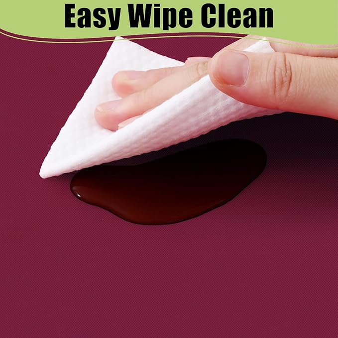Smiry Disposable Table Cloth - 6 Pack, 54 x 108 Inch Waterproof Rectangle Tablecloths for Parties, Decorative Plastic Table Cover, Leakproof & Sturdy, Wine Red