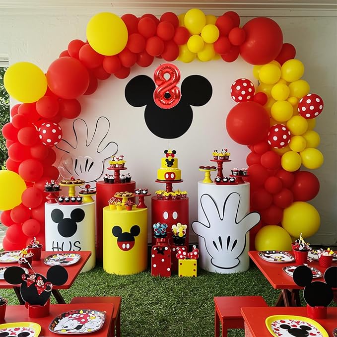 TONIFUL Balloons 16 Inch Red 0-9 Number Mylar Foil Balloons 10 Pcs Custom digitalal Balloons for 2026 New Year Eve Birthday Party Engagement Graduations Anniversary Baby Shower