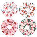 Strawberry Hair Scrunchies for Women Girls Cute Fun Fruit Elastic Hair Ties Ponytail Holder Party Favors Hair Accessories