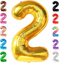 KatchOn, Gold Number 2 Balloon - Big 40 Inch | Gold Two Balloon, 2 Year Old Decorations Boy | 2nd Bdy Decorations | 2 Birthday Balloons, Two Wild Birthday Decoration