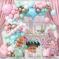 Christmas Balloon Garland Arch Kit, Nutcracker Balloon Pastel Pink Green Balloons Candy Cane Reindeer Peppermint Foil Balloons for Candyland Christmas Party Decorations Xmas Birthday Holiday Party
