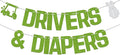 Drivers & Diapers Banner Golf Baby Shower Party Decorations Birthday Party Decor Golf Themed 1st Birthday Party Decorations Supplies Green