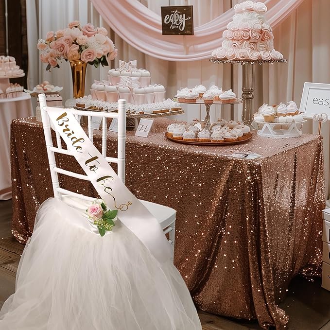 UNIQOOO Chair Tulle Tutu Decoration for Bridal Shower | Birthday Party, Veil Fluffy Look in White Color - Great for Wedding, Baby Shower – Party Accessory Supplies, 20” x 20” - Fit Standard Chair