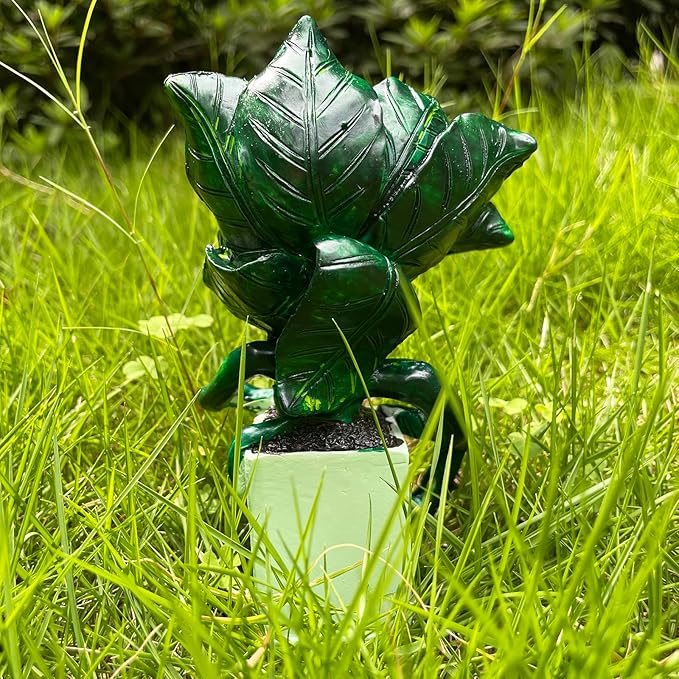 Horror Piranha Plant Garden Statue, 5.9" Tall Cannibal Plant Figurines Resin Chomper Corpse Flower Sculpture Halloween Decoration for Indoor Outdoor Home Office Desk Decor