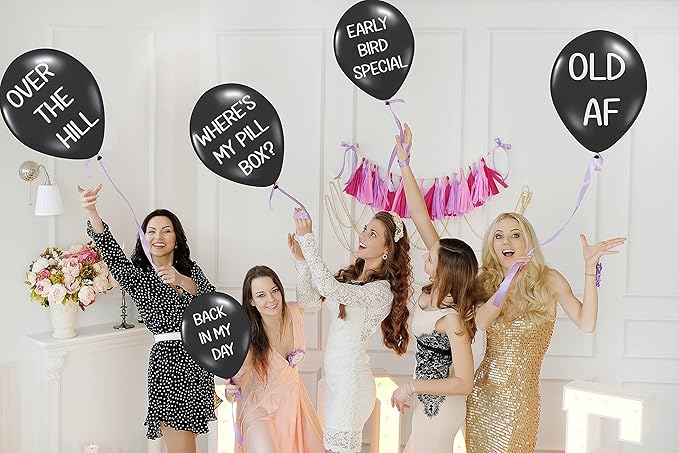 Funny Abusive Balloons | Fun Decoration for Adult Birthday Party (16 Pack)