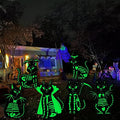6Pcs Black Cat Halloween Decor Outdoor Glow in The Dark, 16.5”×12.6” Waterproof Spooky Graveyard Yard Stake, Scary Porch and Party Decoration, Light-Up Halloween Cat Sign