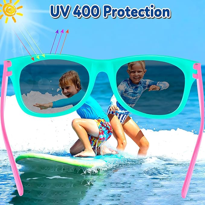 GINMIC Kids Sunglasses Bulk Party Favors, 36Pack Valentines Day Gifts UV 400 Protection Neon Sunglasses for Boys and Girls, Party Favor, Birthday Classroom Goodie Bags Party Supplies.