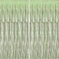 2 Pack Foil Fringe Backdrop - Light Green Shiny Tinsel Curtains for Party Decoration/Photo Booth Props - 3.3x6.6 FT Metallic Foil Backdrop for Birthday, Wedding, Graduation, Christmas.
