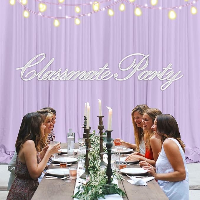 MEETSKY 10ft x 8ft Purple Backdrop Valentine's Day Birthday Backdrop Curtains Wedding Photo Background Rod Pocket Backdrops Drapes Party Decoration Girls Baby Shower Photoshoot,5ft x 8ft,2 Panels