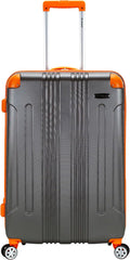 Rockland London Hardside Expandable Spinner Wheel Luggage, Checked Large 28", Charcoal