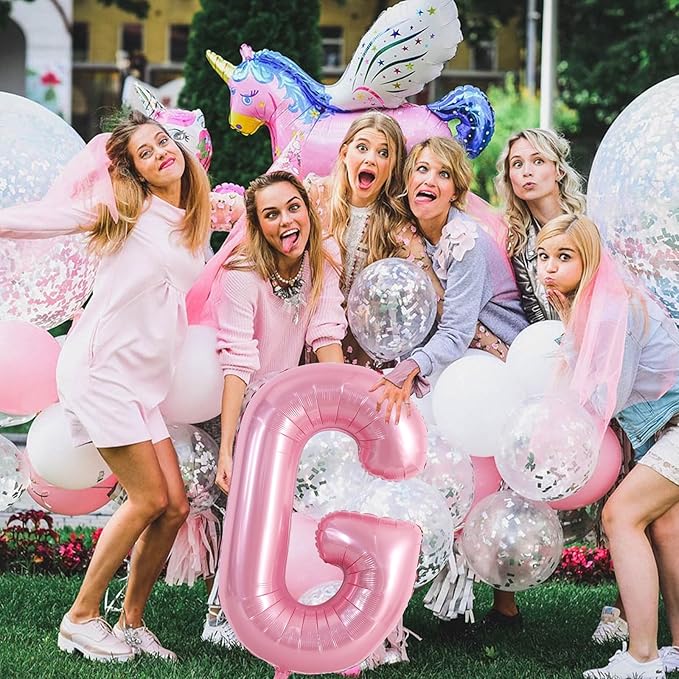 TONIFUL 40 Inch Large Pink Letter G Balloons Giant Foil Mylar Alphabet Balloon for Birthday Party Anniversary Baby Shower Wedding Supplies Decorations