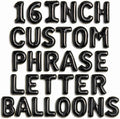 [52pcs] Black Letter Balloons - 2 Full A-Z Sets For Black Letter Balloon Banner | Alphabet Ballons | 16 inch Foil Ballon | Customized Name Balloon Letters for a Birthday, Graduation, Wedding