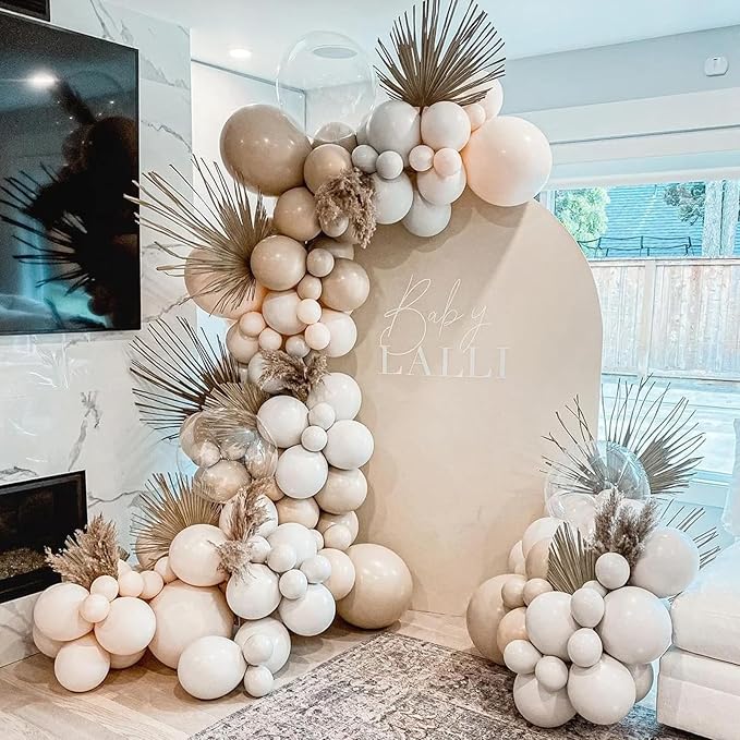 105pcs Blush Balloons 12inch Party Latex Balloons for Boys Girls Birthday Baby Shower Gender Reveal Wedding Sunflower Party Decorations