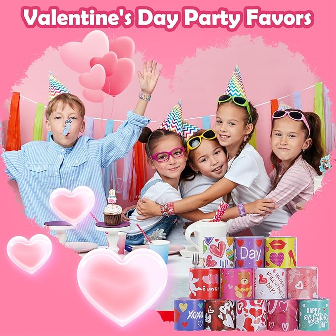 Valentines Slap Bracelets for Kids 36PCS Valentines Day Gifts for Kids Bulk Snap Bracelets Valentine Party Favors Goodie Bag Stuffers Treats Student Classroom Exchange Prizes Decorations Accessories