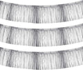 PATIKIL Foil Fringe Garland 10 Feet, 3 Pack Metallic Tinsel Streamers Fringe Banner Wall Hanging Curtain Backdrop for Wedding Birthday Christmas New Year Party Decoration, Silver Tone