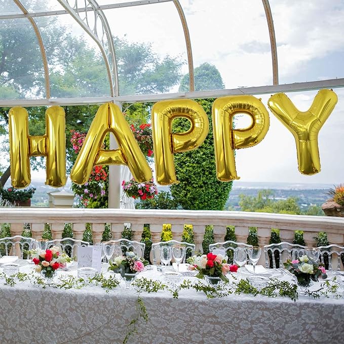 Q Letter Balloons, 40 Inch Large Gold Letter Balloons, A to Z Mylar Balloons Letters, Q Foil Balloon, for Birthday, Baby Shower, Wedding, Anniversary Party Decoration