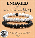 UNGENT THEM Matching Couple Ring Bracelets for Boyfriend Girlfriend Husband Wife Valentines Anniversary Birthday Engagement Gifts