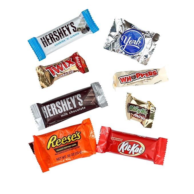 Chocolate Candy Variety Pack, 8lb Bulk Chocolate Candy, Pinata Candy, Individually Wrapped Chocolate Fun Size Candy Bars