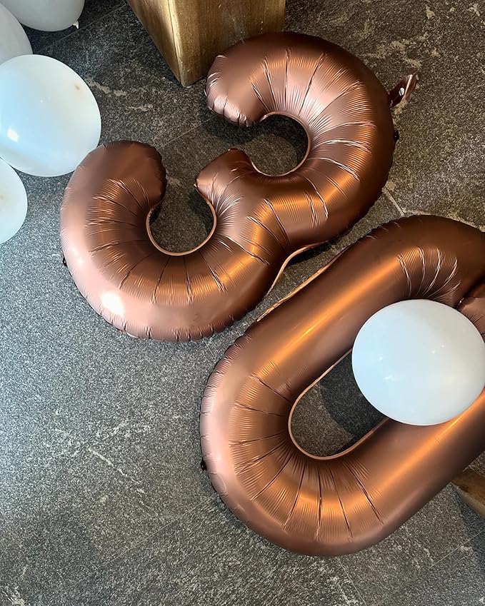 Dark Brown Number 13 Balloon 40 inch, Coffee Brown 13 Number Balloons, 13th Birthday Decorations, Chocolate 13 Year Old Girls Boys Dark Brown Party Supplies