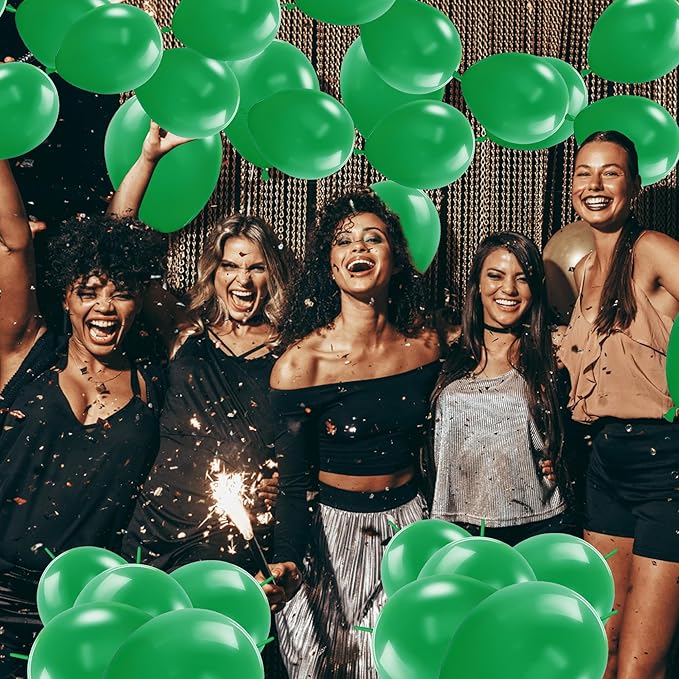 Link Balloons 6 Inch - 100 Pcs Quick Link Balloon Latex Linking Balloons Connected Linkable Balloon Birthday Wedding Party Decorations(Green)