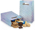 UnicoPak 16 Pack Premium Iridescent Party Favor Bags - 6x3x9 Glitter Goodie Bags for Birthday Party, Wedding - Sturdy Holographic Gift Bags with Auto-lock Bottom, Customizable for Treats & Cookies