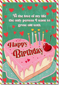 Birthday Card for Wife, Wife Birthday Card from Husband with Seal and Envelope, Gifts from Husband